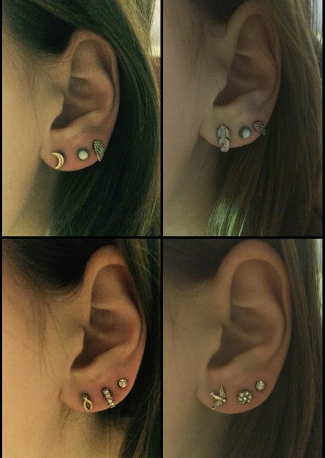 Triple earlobe piercing ideas Triple Earlobe Piercing, Triple Lobe, Piercing Ideas, Tattoos And Piercings, Beauty Tips, Piercings, Beauty Hacks, Pearl Earrings, Tattoos