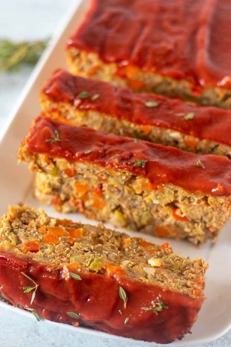 Meatless Loaf, Lentil Loaf Vegan, Lentil Loaf Recipe, Vegan Lentil Loaf, Lentil Meatloaf, Veggie Loaf, Vegetarian Meatloaf, Vegetarian Roast, Vegan Meatloaf