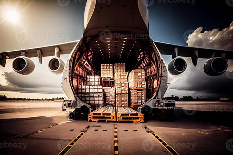 Air Freight Cargo, Logistics Aesthetic, Logistics Design, Cargo Plane, Plane Photos, Freight Transport, Eco City, Air Carrier, Cargo Aircraft