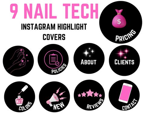 Nail Tech Cover Photo, Nails Highlight Cover Instagram Pink, Prices Instagram Highlight, Nail Tech Merch, Nail Tech Instagram Highlights, Nail Tech Profile Picture, Nail Tech Pfp, Nail Tech Logo Ideas, Nail Tech Names