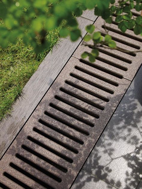 Grates & Drain Covers — John Rocco Sales Next Gen Driveway Drain, Drainage Grates, Tree Grate, Diy Driveway, Backyard Drainage, Trench Drain, Drainage Channel, Drainage Solutions, Landscape Elements