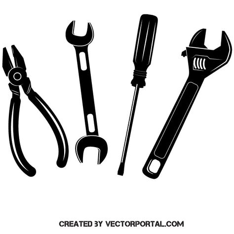 Hand tools vector graphics Tool Picture, Tools Clipart, Easter Templates Printables, Tool Tattoo, Silhouette Clip Art, Art Tools, 로고 디자인, Design Reference, Logo Icons