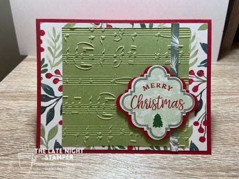 I CASE'd a card sketch for a challenge and used the Handmade Wishes Bundle. Check out my blog post for more details! Stampin Up Handmade Wishes, Card Sketch, Sketch Challenge, Christmas Music, Card Sketches, Christmas Cards Handmade, Simple Cards, Late Night, Stamp Set