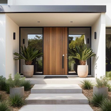 How to Create a Welcoming Simple House Entrance Design • 333+ Art Images Modern Scandinavian Home Exterior, Modern Entrance Door, Front Wall Design, Modern Entrance, تصميم للمنزل العصري, Entrance Door Design, التصميم الخارجي للمنزل, Modern Exterior House Designs, Door Design Modern