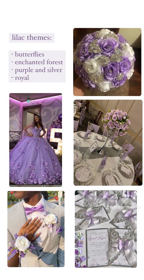 Lavender Quince Theme, Qenseñera Ideas Purple, Purple And Silver Quince, Purple Sweet 16 Ideas, Purple Quince Ideas, Quinceanera Purple Theme, Light Purple Quinceanera Theme, Purple Quinceanera Ideas, Butterfly Quince Theme