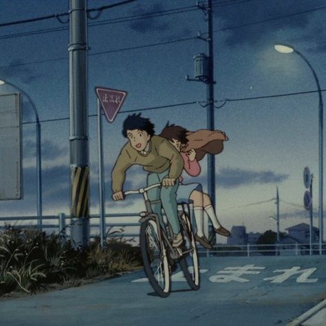 Studio Ghibli, The Back, Canvas Painting, Bike, Canvas