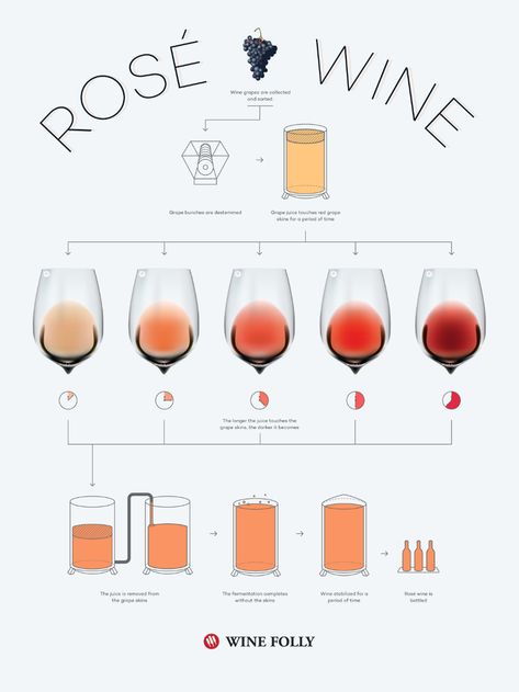 What is Rosé Wine–The Pink Stuff | Wine Folly Wine Infographic, Vino Color, Wine Facts, Wine Variety, Wine Folly, Rosé Wine, Wine Knowledge, Wine Magazine, Wine Education