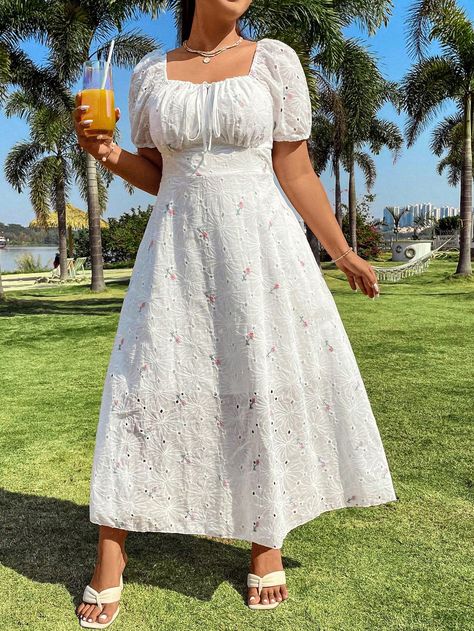 Baby Pink Casual,Boho Collar Short Sleeve Embroidery Floral A Line Embellished Non-Stretch  Women Plus Clothing Pastel Dress Plus Size, Milkmaid Dress Plus Size, Petite Plus Size Dresses, Modest Cute Dresses, Plus Size Cottagecore Outfits, Plus Size Sun Dresses, Plus Size Graduation Outfit, Plus Size Cottagecore Fashion, Plus Size A Line Dress