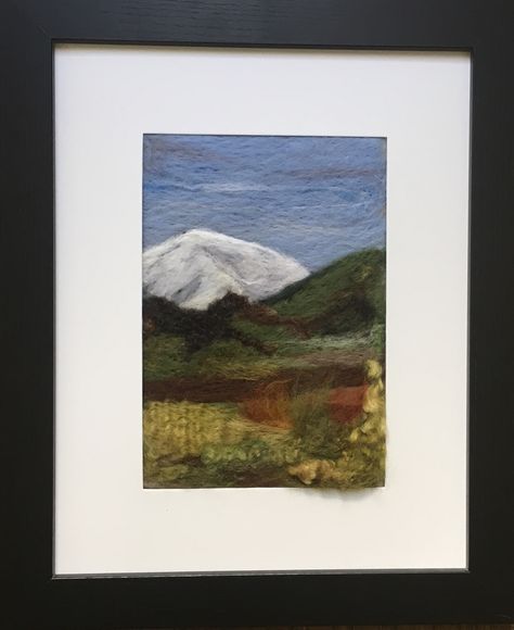 Mountain Meadow, Vintage Wool Blanket, Felt Pictures, Wool Art, Fibre Art, Peak District, Art Quilt, Wool Crafts, Needle Felt