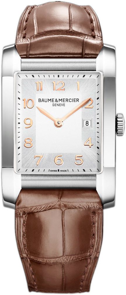 Baume et Mercier Watch Hampton #add-content #bezel-fixed #bracelet-strap-alligator #brand-baume-et-mercier #case-depth-9-6mm #case-material-steel #case-width-40-x-27-1mm #date-yes #delivery-timescale-call-us #dial-colour-silver #gender-ladies #luxury #movement-quartz-battery #official-stockist-for-baume-et-mercier-watches #packaging-baume-et-mercier-watch-packaging #style-dress #subcat-hampton #supplier-model-no-m0a10018 #warranty-baume-et-mercier-official-2-year-guarantee #water-resistant-5... Baume Mercier, Womens Watches Luxury, Free Bracelet, Brown Leather Strap, Watch Model, Watch Sale, Women Perfume, Quartz Movement, Luxury Watches