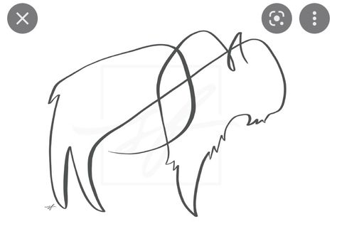 Bison Line Tattoo, Buffalo Line Tattoo, Single Line Bull Tattoo, Bison Outline Tattoo, Tiny Buffalo Tattoo, Dainty Buffalo Tattoo, Simple Buffalo Tattoo, Bison Line Drawing, Wildebeest Tattoo