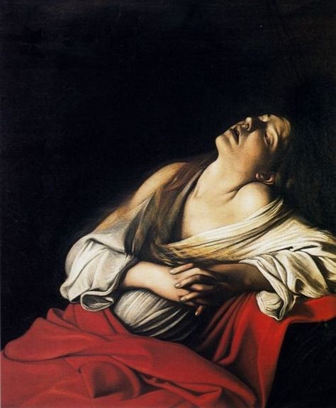 When someone is telling you a story but you’re too drunk and bored to stay awake: | 21 Famous Paintings That Perfectly Describe Your Night Out Michelangelo Caravaggio, Caravaggio Paintings, Baroque Painting, Maria Magdalena, Mary Magdalene, Baroque Art, Italian Painters, Caravaggio, Italian Artist