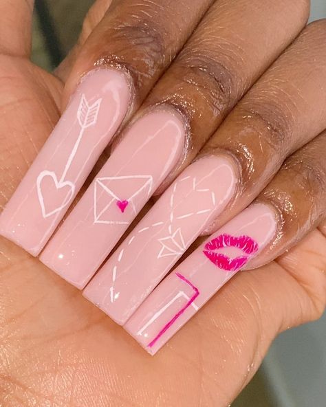 Style Thigh High Boots, February Nails Ideas Valentines Day, Nail Suggestions, Leather High Boots, Valentines Nail, High Boots Outfit, February Nails, Instagram Graphics, Grunge Nails