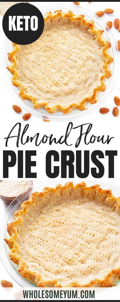 Keto Almond Flour Pie Crust Almond Flour Pastry Dough, Keto Peach Pie, Keto Pies, Almond Flour Pie Crust, Low Carb Pie Crust, Keto Pie, Sugar Free Pie, Dolce Poche Calorie, Almond Pie