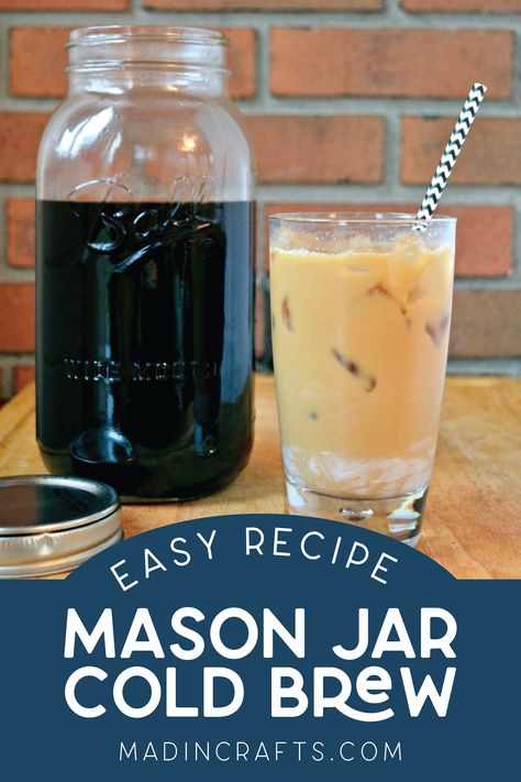 Homemade Cold Brew Coffee Easy, Criobru Recipes, Easy Cold Brew Coffee Recipe, Easy Cold Brew Coffee At Home, Cold Brew Concentrate Recipes, Cold Brewed Coffee Recipe, Diy Cold Brew Coffee, Cold Press Coffee, Homemade Cold Brew Coffee