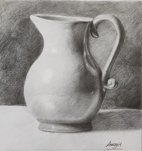 Made by amogh pencil shading drawing #amogh_mahawar_artist #artist #artgallery #artstudio #artcollector #drawings #draw #jar #white #stilllife #shading #pencildrawing #pencilsketch #realistic Jug Drawing, Draw Sea Animals, Draw Sea, Shading Drawing, Shadow Drawing, Observational Drawing, Makeup Face Charts, How To Shade, Jar Art