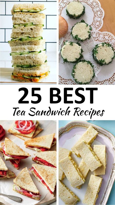 Party Sandwiches Recipes, Tea Party Sandwiches Recipes, Tea Sandwich, Cucumber Tea Sandwiches, Tea Party Sandwiches, Tea Sandwiches Recipes, Easy Teas, English Tea Party, Afternoon Tea Recipes