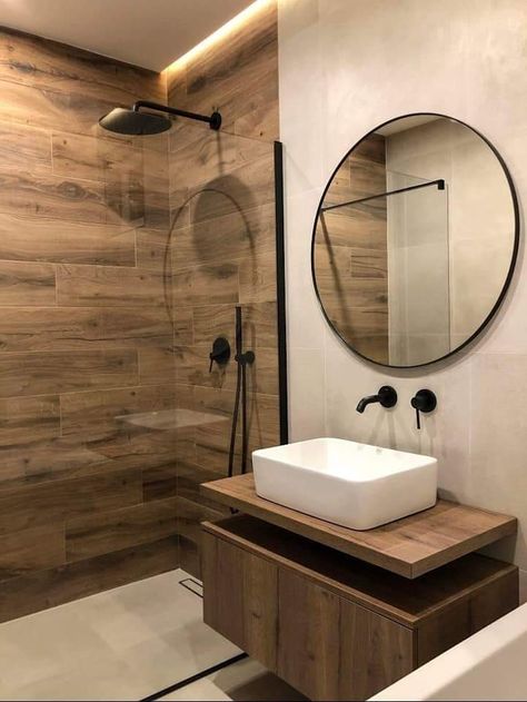 Modern Small Bathrooms, Small Bathroom Interior, Washroom Design, Bathroom Redesign, Cottage Charm, Bathroom Design Decor, Bathroom Decor Ideas, Bathroom Inspiration Decor, Design Bathroom