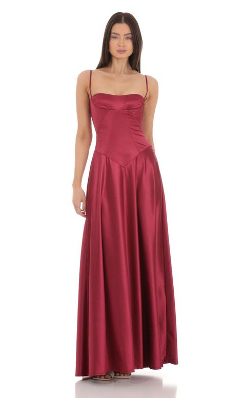 Satin Square Neck Maxi Dress in Maroon Jewel Tone Floral Dress, Prom Dresses Autumn Colours, Burgundy Dresses Bridesmaid, Of The Shoulder Dresses, Cute Long Formal Dresses, Bridesmaid Dresses Young, Reformation Formal Dress, Burgundy Dress Jewelry, Prom Minimalist Dress