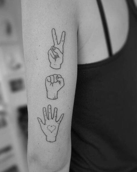 Rock Paper Scissors Tattoo, Scissor Tattoo, Tattoo Museum, Maching Tattoos, Matching Tats, Sibling Tattoos, Rock Paper Scissors, Hand Poke, Matching Tattoo