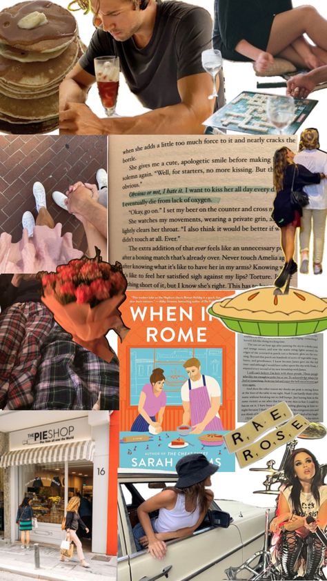 I am. Convincing you to read the book - When In Rome by using this moodboard aesthetics!!! Spell Your Name Workout, Sarah Adams, Romcom Books, Romance Series Books, When In Rome, Romance Series, Reading Ideas, Book Inspiration, Books To Buy