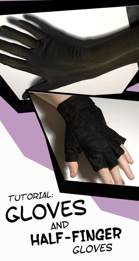 Glove Pattern Sewing, Gloves Pattern Sewing, Make Gloves, How To Make Gloves, Making Cosplay, Gloves Diy, Glove Pattern, Sewing Templates, Black Color Hairstyles