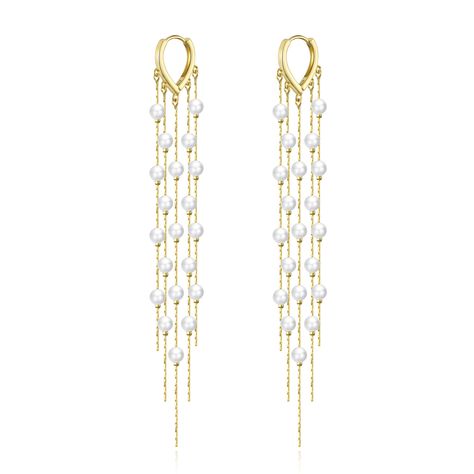 Long diamond earrings design