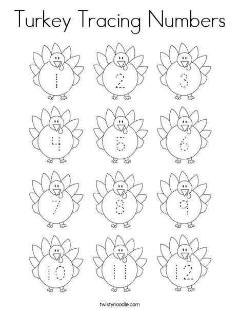 Turkey Tracing Numbers Coloring Page - Twisty Noodle Thanksgiving Activities For Toddlers, Thanksgiving Activities Preschool, Tracing Numbers, Thanksgiving Lessons, Thanksgiving Kindergarten, Thanksgiving Worksheets, Thanksgiving Crafts Preschool, Thanksgiving School, Twisty Noodle