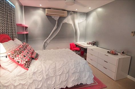 Cool Teen Bedrooms, Pink Bedroom For Girls, Creative Bedroom, Cute Bedroom Ideas, Pink Bedrooms, Girl Bedroom Designs, Cute Bedroom Decor