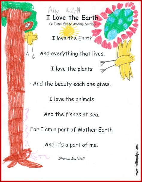 Earth Day connection! FIRST, children sing and sign this song about their love for Mother Earth and every living thing. NEXT, our kindergartners talk to their writing partners about what the earth gives them. FINALLY, rich illustrations grow out of the dialog and the singing. Read our BLOG about highest-impact writing strategies. #earthday #poetry #kids #NellieEdge #kindergarten #bestpractices #predictablelanguage #fun #ideas #activities #literacy #newkindergartenteacher #preschool #firstgrade Mother Earth Poem, Writing Partners, Earth Day Poems, Earth Day Song, Kindergarten Graduation Ideas, Earth Poems, Earth Activities, Earth Week, Spring Kindergarten