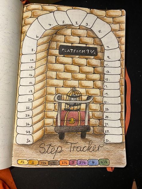 Harry Potter Themed Bullet Journal Harry Potter Theme Journal, Bullet Journal Harry Potter Theme, Harry Potter Journal Pages, Harry Potter Journal Ideas, Harry Potter Bujo, Harry Potter Bullet Journal, Journal 2025, Bujo Themes, Harry Potter Journal