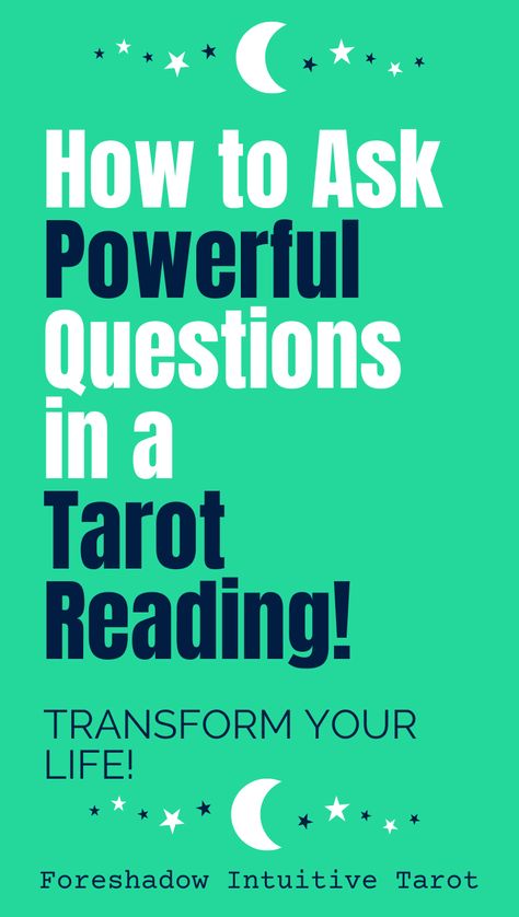 Do you want to get the most out of your tarot reading? Then you need to make sure you’re asking the best and most empowering tarot questions! Foreshadow Intuitive Tarot has a guide to creating questions that lead to clear, actionable, empowering tarot readings. Embrace this soul guidance so you can manifest your dream reality and transform your life! Questions To Ask The Tarot, Good Questions To Ask Tarot Cards, Tarot Questions To Ask Love, Tarot Reading Questions, Questions To Ask Tarot Cards, Tarot Questions To Ask, Tarot Spreads For Guidance, Tarot Reading Business, Tarot Reading Room