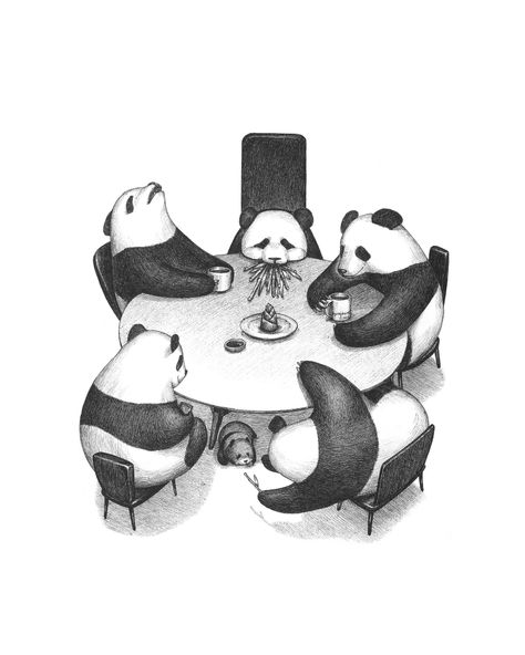 Panda Family Illustration, Panda Family Drawing, Cute Panda Illustration, Panda Bears Wallpaper, Panda Clipart, Panda Craft, Ice Bear We Bare Bears, Panda Artwork, Music Violin