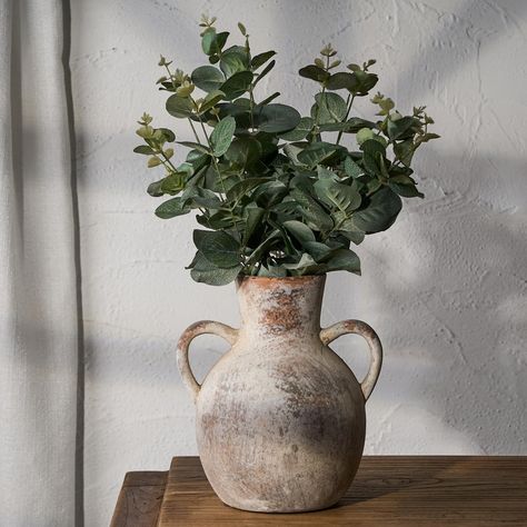 PRICES MAY VARY. ❀ High Quality Ceramic: The vintage vase is crafted from 100% ceramic,durable and high-quality, trend lasting vase set will keep your decor looking fresh and up-to-date year after year. This vase makes your home life no longer monotonous. ❀ Measurements: The rustic vase with two handles measures 7.3" height and 6.5" width (include two handles).Perfect for greenery and dry or faux florals,but also can hold water for fresh flowers.The vase itself can be displayed indoors or outdoo Terra Cotta Vase, Small Rustic House, Farmhouse Vase, Pottery Flower, Fall Table Centerpieces, Room Shelf, Rustic Vase, Flower Vases Decoration, Rustic Ceramics