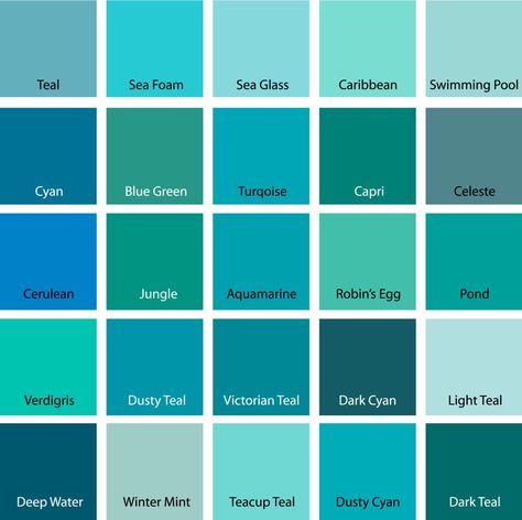 Turquoise Paint Colors, Best Bedroom Paint Colors, Teal Paint, Turquoise Painting, Shades Of Teal, Bedroom Paint Colors, Interior Paint Colors, Exterior Paint Colors, Bedroom Paint