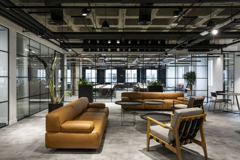 Revolut Offices - London | concrete coffered ceiling Lounge Interiors, Office Lounge, Modular Lounges, Lounge Design, Top Interior Designers, Coffered Ceiling, Lounge Furniture, Office Interior Design, Design Collection