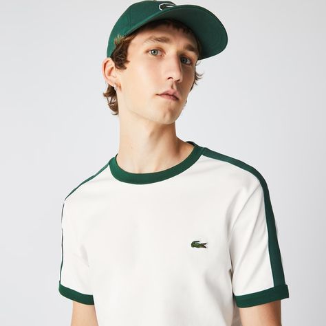 Men's Lacoste Regular Fit Contrast Collar T-Shirt - Men's t-shirts - New In 2023 | Lacoste Collar T Shirt, Lacoste Men, Collar Tshirt, Contrast Collar, 2024 Collection, Polo Shirts, Leather Goods, Pilates, Chef's Jackets