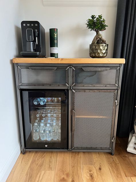 Drinks Cabinet Collection – RSD Furniture Modern Drinks Cabinet, Eclectic Mugs, Coffee Essentials, Tea Supplies, Dining Sideboard, Industrial Style Home, Coffee Bar Ideas, Used Cabinets, Sideboard Drinks Cabinet