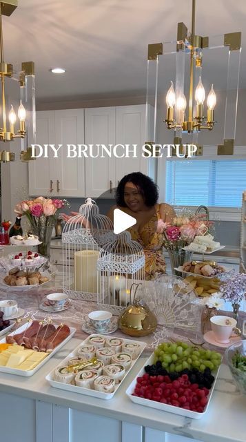 Esperanza Maldonado || Home Decor || DIY || Latina on Instagram: "Mother’s Day Brunch Set Up🌸 Comment “shop” below and I will DM you the links or Click the link in my bio to shop!  . . . #brunch #brunchtime  #amazon #amazonfinds #mothersday #mothers #mothersdaybrunch #hosting #hostess #host #kitchenisland #event #partyideas" Brunch Diy, Housewarming Party Food, Breakfast Brunch Party, Brunch Catering, Diy Brunch, Buffet Presentation, Brunch Party Decorations, Buffet Set Up, Food Set Up