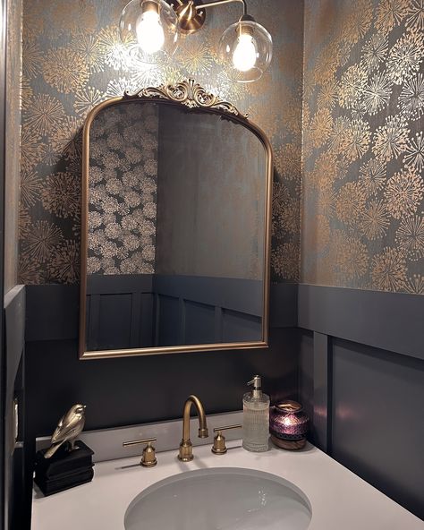 Dark powder room ideas