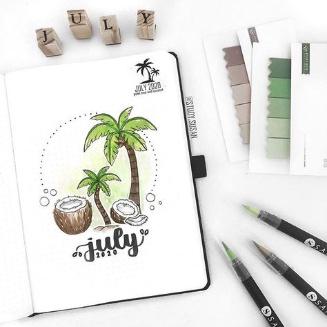 #bujodaily hashtag on Instagram • Photos and Videos Summer Bujo, Bullet Journal Month, Bullet Journal 2020, Bullet Journal Ideas Templates, Creating A Bullet Journal, Bullet Journal Cover Page, Bullet Journal Cover Ideas, Bullet Journal Paper, Bullet Journal Mood