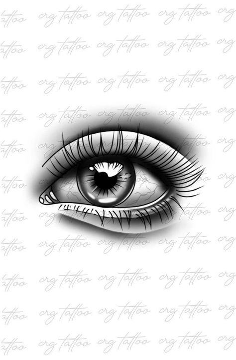 Realistic Eye Tattoo, Eye Stencil, Eyeball Tattoo, Choose Her, Realistic Tattoo Sleeve, Eyeball Art, Lion Head Tattoos, Tattoo Outline Drawing, Chicano Art Tattoos