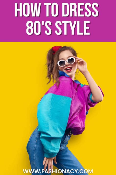 How to Dress 80s Style 80 Rock Outfits Women 80s, How To Dress 80s Style, Retro 80s Outfits Women, Retro Outfits 80s Style Women Dress, Women’s 80s Outfit Ideas, 1980 Outfits 80s Style, 1980s Outfits Ideas 80s Theme, Retro 80s Outfits Party, 80's Retro Outfit