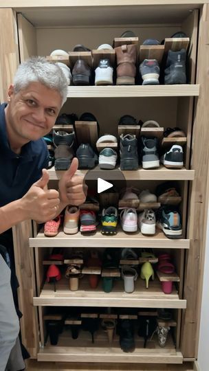 11M views · 329K reactions | Otra forma de almacenar tus zapatos 👠 👟🥾 | Camilo Calle | Marshall Rogalski · Make My Day Shoe Rack Diy Ideas, Ideas Para Organizar Zapatos, Shoe Storage Ideas Diy, Diy Shoe Organizer, Diy Shoe Storage Ideas, Diy Shoe Storage, Woodworking Tutorials, Diy Shoe Rack, Shoes Storage