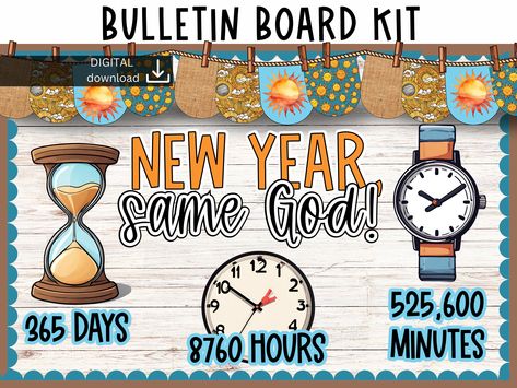 christian bulletin board | Jesus bulletin board | new year Bulletin Board | religious bulletin board | bible bulletin board | scripture by SlidesAndStyle on Etsy New Years Bulletin Boards For School, Missions Bulletin Board, Jesus Bulletin Boards, New Year Bulletin Board, Religious Bulletin Boards, Bible Bulletin Boards, Middle School Classroom Management, High School Bulletin Boards, New Years Prayer