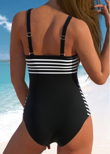 Hot Army Men, Striped One Piece, Going Gray, Blue Jumpsuits, Lovely Tops, Red Jumpsuit, Black One Piece, Tankini Set, Swimsuit Fashion