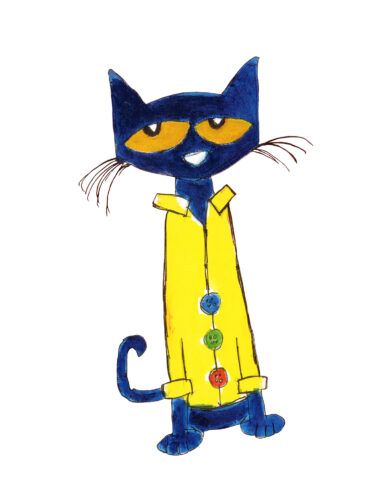 Cat Vibing, Pete The Cat, Yellow, Blue