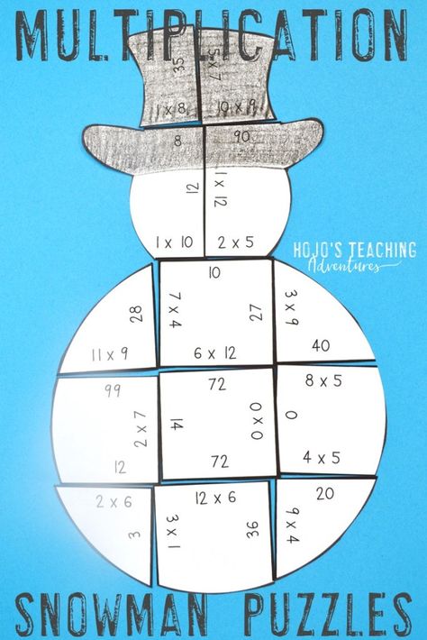 Snowman Activities, January Math, Winter Math Activities, Christmas Math Worksheets, Christmas Math Activities, Snowmen Activities, Holiday Math, Teaching Holidays, Winter Math