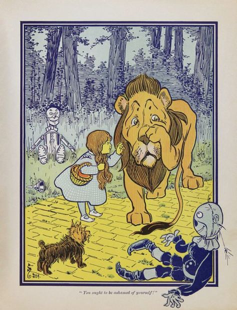 The original novel "The Wonderful Wizard of Oz" was actually incredibly violent, with Dorothy and friends killing nearly 100 animals during their quest Magic Of Oz, Wizard Of Oz Characters, Wizard Of Oz Book, Wonderful Wizard Of Oz, William Wallace, Cowardly Lion, Girl Birthday Party Invitations, Illustration Noel, The Wonderful Wizard Of Oz