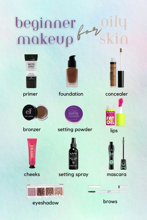 Make Up On A Budget, Begginer Make Up Products, Makeup On A Budget, Cheap Makeup Products For Beginners, Best Setting Spray For Oily Skin, Budget Makeup Products, Easy Makeup Routine, Strobing Makeup, School Makeup Tutorial